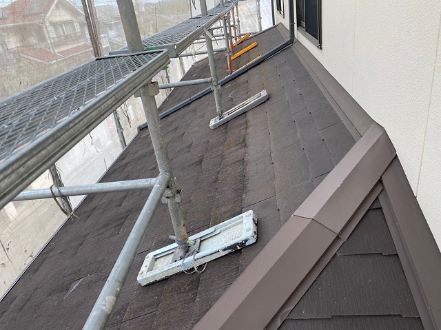 工事前のスレート屋根の様子